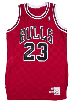 1989-90 Michael Jordan Game Used & Signed Chicago Bulls Road Jersey (MEARS A10 & JSA)